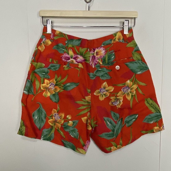 Lauren Ralph Lauren Women’s Multicolor Linen Hawaiian Floral Shorts Size 4 - Picture 4 of 10